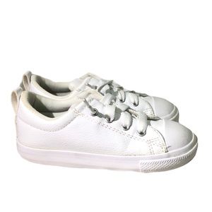 Converse White Faux Leather 10 Infant